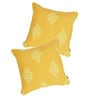 Yellow Traditional Cotton 18x18 Inches Cushion Covers (Set of 2)