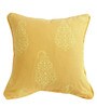 Yellow Traditional Cotton 18 x 18 Inches Cushion Covers (Set of 2)