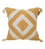Yellow Woven Cotton 16 x 16 Inches Cushion Covers (Set of 2)