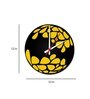Yellow Engineered Wood Analog Wall Clock