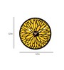 Yellow Engineered Wood Analog Wall Clock