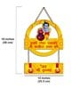 Yellow Engineered Wood Wall Hanging