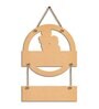 Yellow Engineered Wood Wall Hanging