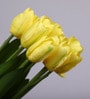 Yellow Fabric Tulip Bunch Artificial Flowers