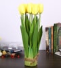 Yellow Fabric Tulip Bunch Artificial Flowers
