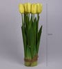 Yellow Fabric Tulip Bunch Artificial Flowers
