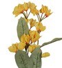 Yellow Fabric Artificial Frangipani Flower Stick, Set of 2