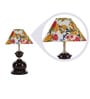 Castle Yellow Fabric Shade Night Lamp With Metal Base