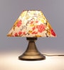 Nassau Yellow Fabric Shade Night Lamp With Metal Base