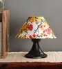 Nassau Yellow Fabric Shade Night Lamp With Metal Base