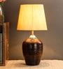 Jumilla Yellow Fabric Shade Night Lamp With Teracotta Base