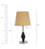 Orem Yellow Fabric Shade Night Lamp With Steel Base