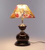 Castle Yellow Fabric Shade Night Lamp With Metal Base