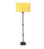 Desmond Yellow Fabric Shade Club Floor Lamp With Wood Base