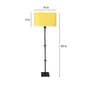 Desmond Yellow Fabric Shade Club Floor Lamp With Wood Base