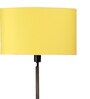 Desmond Yellow Fabric Shade Club Floor Lamp With Wood Base