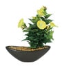 Yellow Fabric Morning glory Artificial Plant