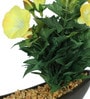 Yellow Fabric Morning glory Artificial Plant