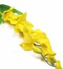 Yellow Fabric Orchid Artificial Flower Pack of 5