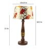 Yellow Fabric Shade Table Lamp with Brown and Yellow Base