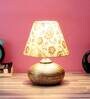 Miler Yellow Fabric Shade Night Lamp With Teracotta Base