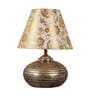 Miler Yellow Fabric Shade Night Lamp With Teracotta Base