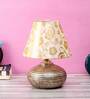 Miler Yellow Fabric Shade Night Lamp With Teracotta Base