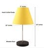 Yellow Fabric Shade with Modern Silver & Black Table Lamp for Bedroom & Living Room