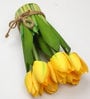 Yellow Fabric Fabric Stunning Tulip Artificial Flowers