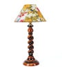 Desmond Yellow Fabric Shade Night Lamp With Wood Base