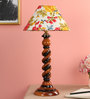 Desmond Yellow Fabric Shade Night Lamp With Wood Base