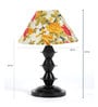 Elegant Yellow Fabric Shade Night Lamp With Metal Base