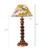 Desmond Yellow Fabric Shade Night Lamp With Wood Base