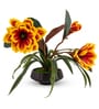Yellow Faux Leather Magnolia Serenade Arrangement Pot With Flower