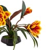 Yellow Faux Leather Magnolia Serenade Arrangement Pot With Flower