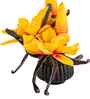 Yellow Faux Leather Opulent Dawn Magnolia Arrangement Pot With Flower