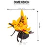 Yellow Faux Leather Opulent Dawn Magnolia Arrangement Pot With Flower