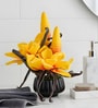 Yellow Faux Leather Opulent Dawn Magnolia Arrangement Pot With Flower