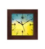 Modern Yellow Fiber Square Wall Clock