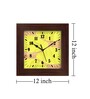 Abstraction Yellow Fiber Square Wall Clock