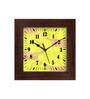 Abstraction Yellow Fiber Square Wall Clock
