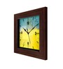 Modern Yellow Fiber Square Wall Clock