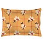 Yellow Floral 104 TC Cotton Single Bed Sized Bed Sheets With 1 Pillow Cover
