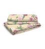 Yellow Floral 104 TC Cotton Single Bed Sized Bed Sheets With 1 Pillow Cover