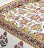 Yellow Floral 180 TC Cotton  King Sized Bedsheet with 2 Pillow Covers