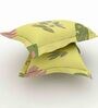 Yellow Floral 180 TC Cotton Queen Sized Bed Sheets with 2 Pillow Covers