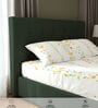 Yellow Floral 200 TC Cotton King Sized Fitted Bedsheet with 2 Pillow Covers