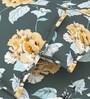Blue Floral 220 Tc Cotton Super King Bedsheet With 2 Pillow Covers