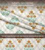 Yellow Floral 240 TC Cotton Double Bedsheet with 2 Pillow Covers