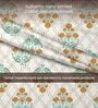 Yellow Floral 240 TC Cotton King Sized Bedsheet with 2 Pillow Covers